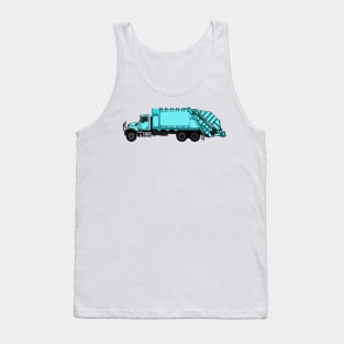 Garbage truck cartoon illustration Tank Top